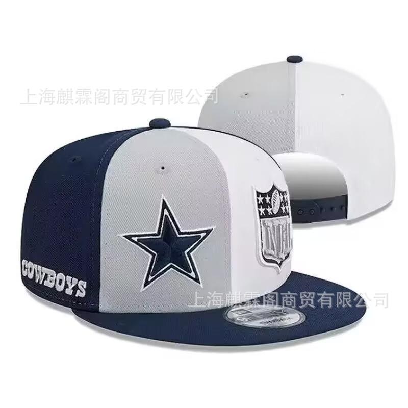 Unisex Embroidered Flat Brim Baseball Cap NFL Team Style Outdoor Sun Hat