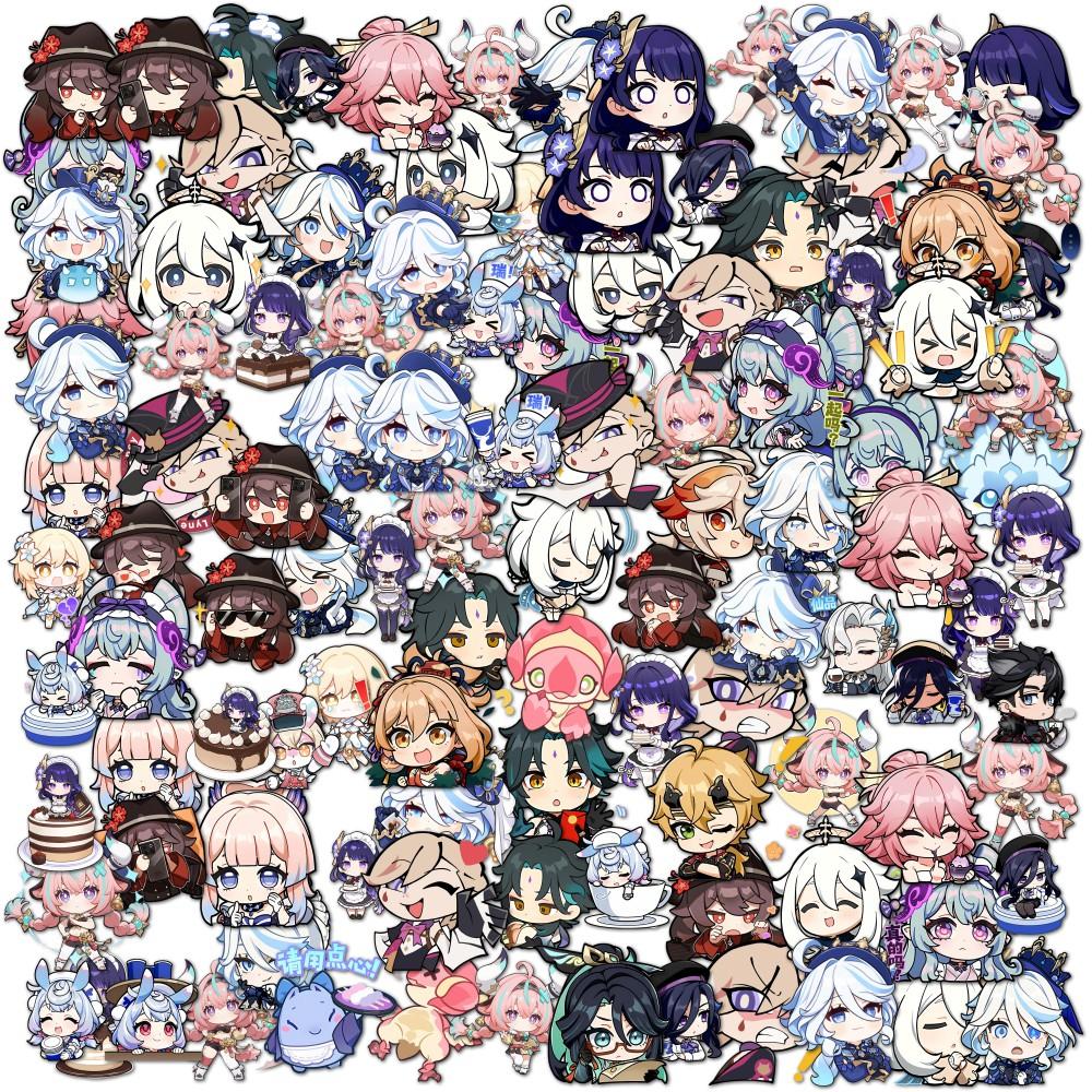 Cute Genshin Impact Stickers (50/100/200 Pieces) - Perfect for Laptops Anime/games Luggage Guitars and More A Must-have for Game Lovers!