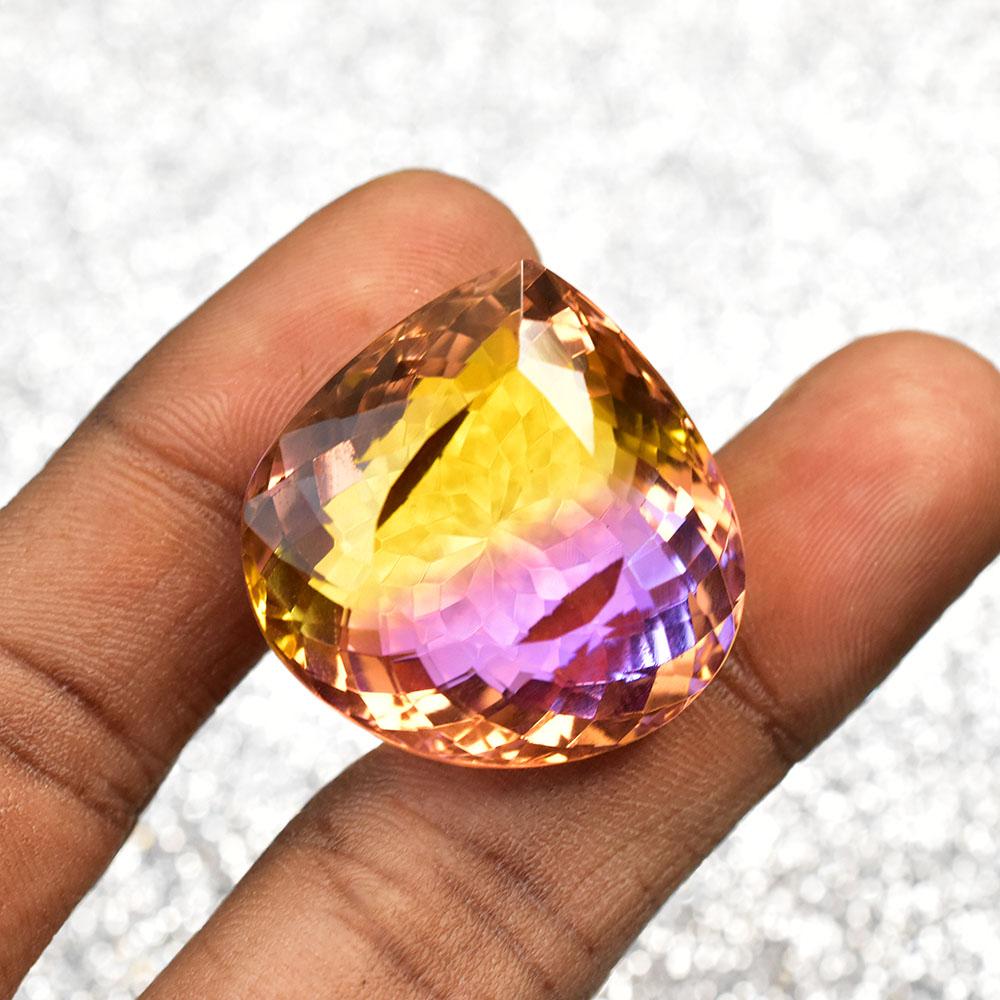 Lab-Created Tourmaline Loose Gemstone Multicolor Pear Shape 66.35 ct October Birthday Birthstone