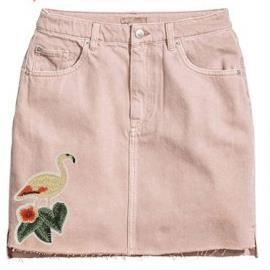 Ecusson thermocollant grand format Flamant jaune 6 x 10cm