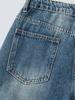Teen Girls' Adjustable Waist High-Waisted Wide-Leg Jeans - Simple Design