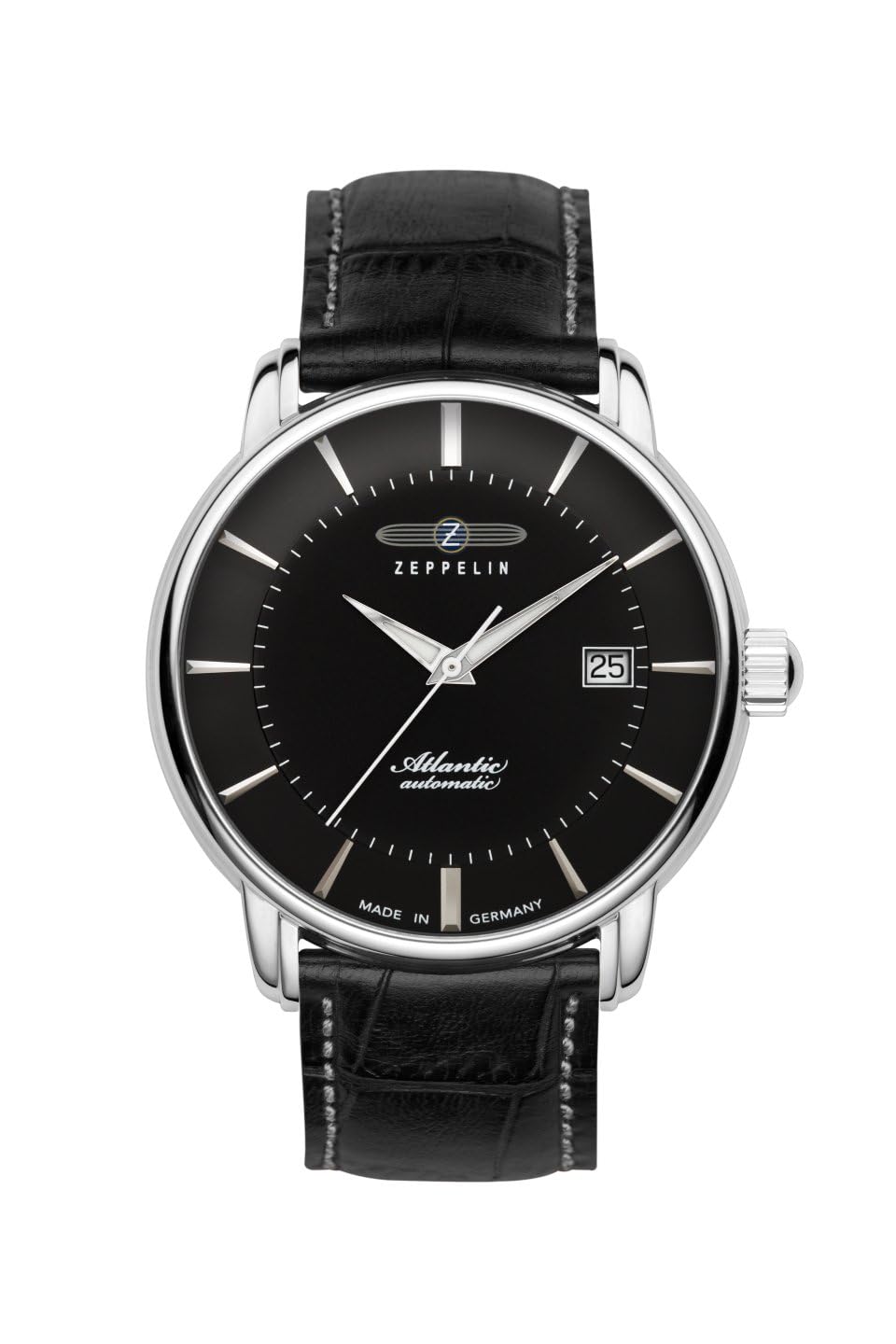 

Watch ATRANTIC Black Dial Stainless Steel Automatic 41MM Germany Watch [Zeppelin] 8452-2 Men s [Item] чорний