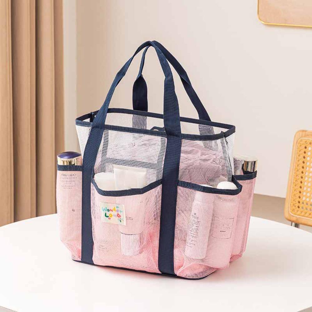 Handbag Clothes Storage Bag Fresh Color Hanging Shower Organizer Mesh Toiletry Bag  Cosmetic Bag