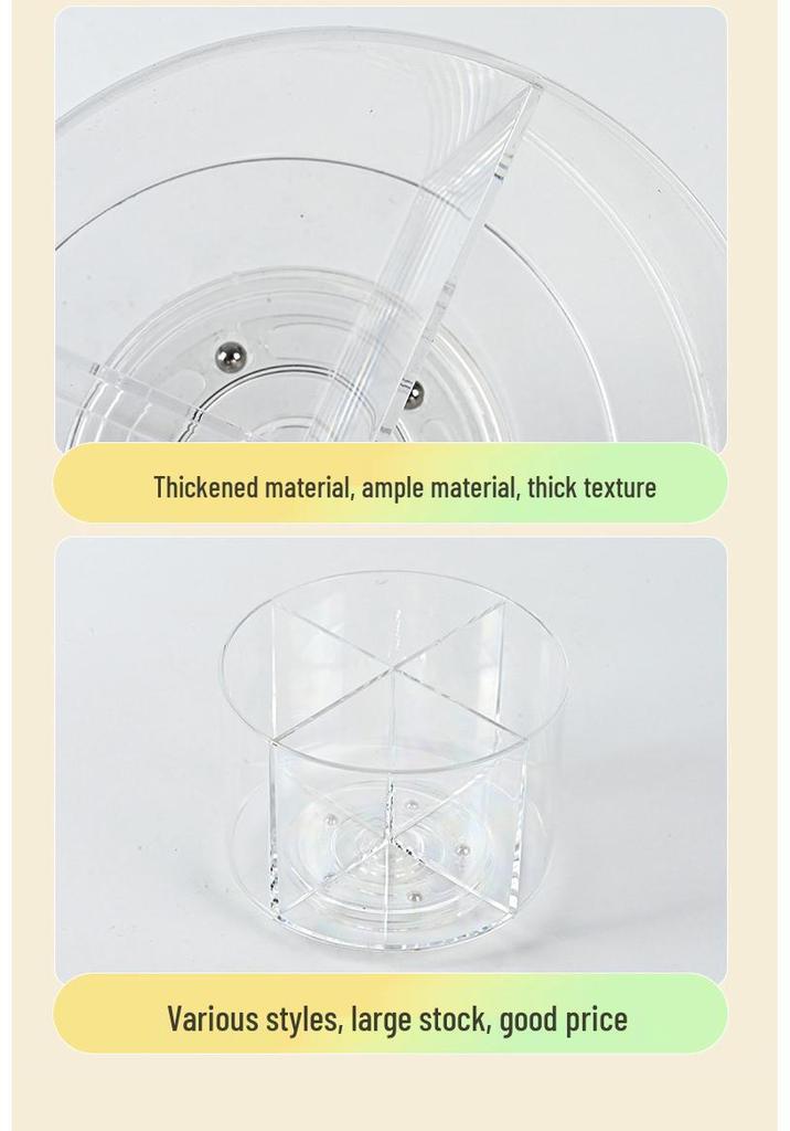 Acrylic Rotating Desktop Pen & Stationery Organizer