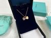 Collar con Colgante de Corazón de Plata de Ley 925 para Mujer Familia T con Diamantes y Esmalte, Cadena Clavicular Azul Clásico, Colgante para Mejor Amiga