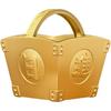 Aris & Juno Latão Ri Jin Dou Jin Balde Estátua Feng Shui – Figura Chinesa de Riqueza e Boa Sorte para Entrada, Mesa de Escritório em Casa ou Decoração de Estante, Presente
