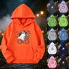 Unisex Halloween Print Pullover Hoodie Casual Comfortable Sweatshirt for Fall and Halloween