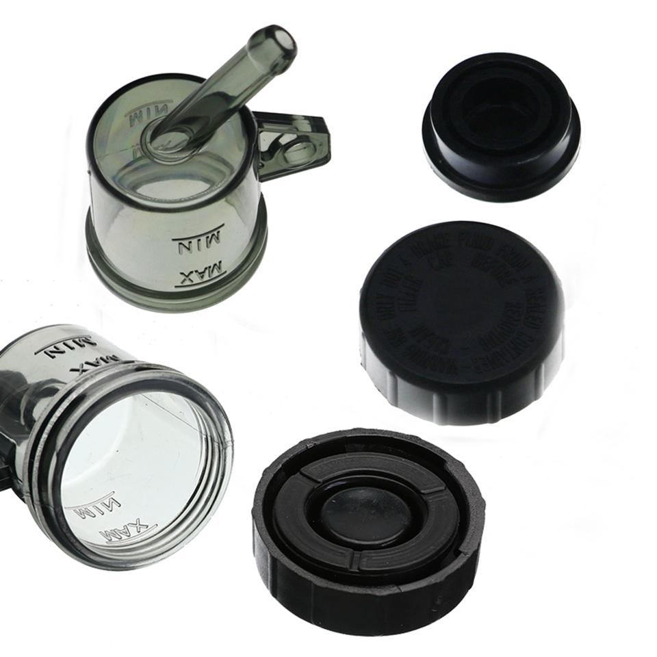 Universal Motorcycle Brake Fluid Reservoir Rear Master Cylinder Tank Oil Cup with Pipe Bracket For Honda Suzuki and Most