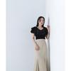 Natural Beauty Basic Ruffled Docking Knit Navy Women's Sweater,