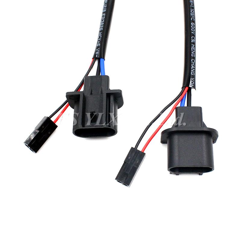 

FSYLX 2pc H13 HID Relay Harness HI/LO Bi Xenon H13 Wiring Wire 12v Auto Wire Adapter Socket Connector for H13 Bi-xenon Hid Kit