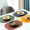 Leather Table Placemats Heat Resistant Waterproof Coffee Shop Decoration Oil-proof Washable Table Mats for Dining Table
