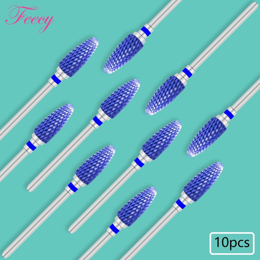 10PCS Milling Cutter For Manicure Set Ceramic Nail Drill Bits Cutters for Removing Gel Varnish Manicure Machine Accessories Mill
