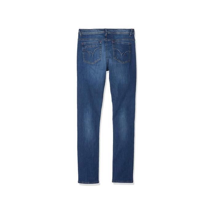 Jean Garçon - Kaporal - Xilo FripDestroy - Taille 12 Ans - Coupe Slim - Bleu Délavé