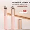 Mini Silicone Lip and Concealer Brush with Lid - Portable Fingertip Blending Tool