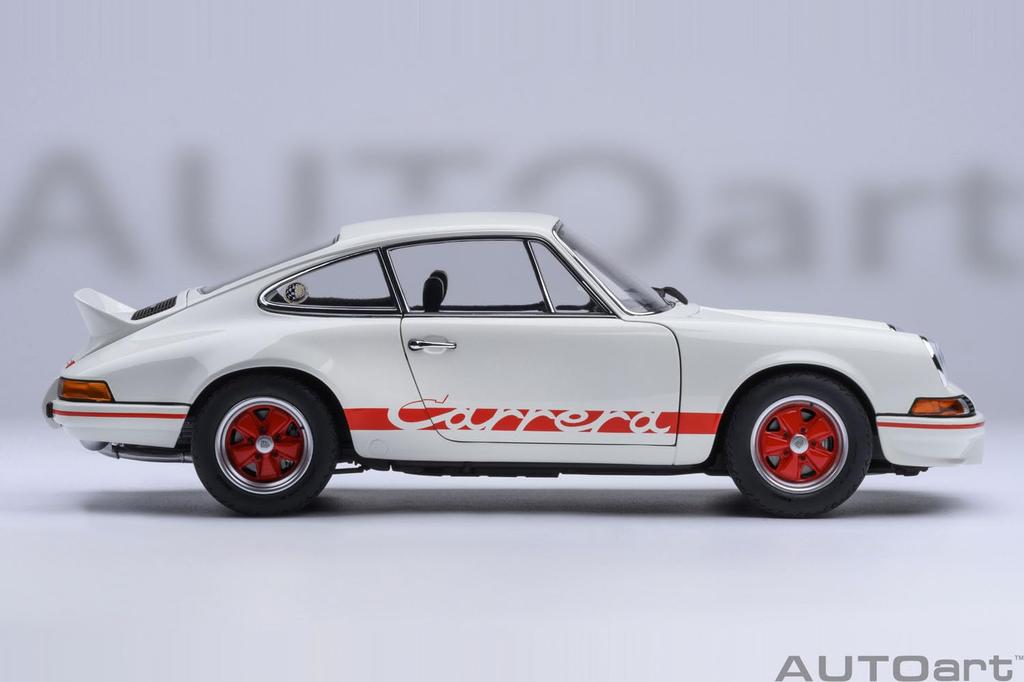 AUTOart Skala Porsche 911 Carrera RS Prix Ferdig Produkt 78030 1/18 2.7 (Stor Hvit/Rød Stripete)