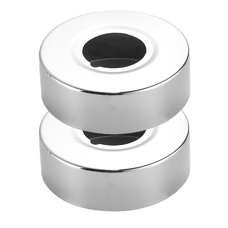 2Pcs Round Shower Faucet Cover Stainless Steel Faucet Decorative Cover Shower Raised Pipe Cover Easy to Install
