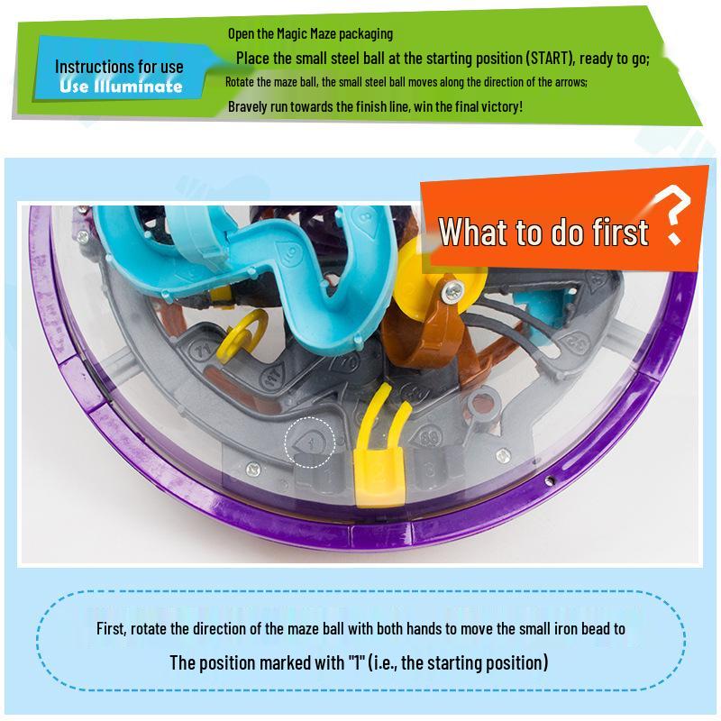 3D Maze Challenge: Children's Balance Ball Toy