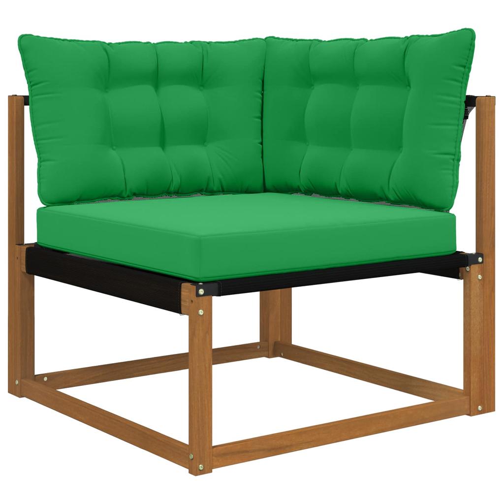 Outdoor Sofa Cushion Set 3 Pcs Green Polyester