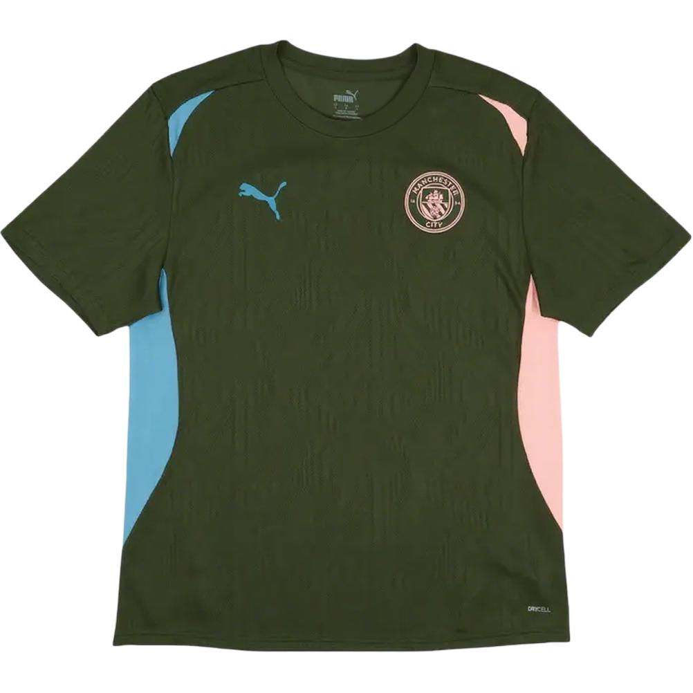 Puma Manchester City Soft Comfortable Skin-Friendly Versatile Short Sleeve Football Shirt Unisex Tops Olive 777526-13