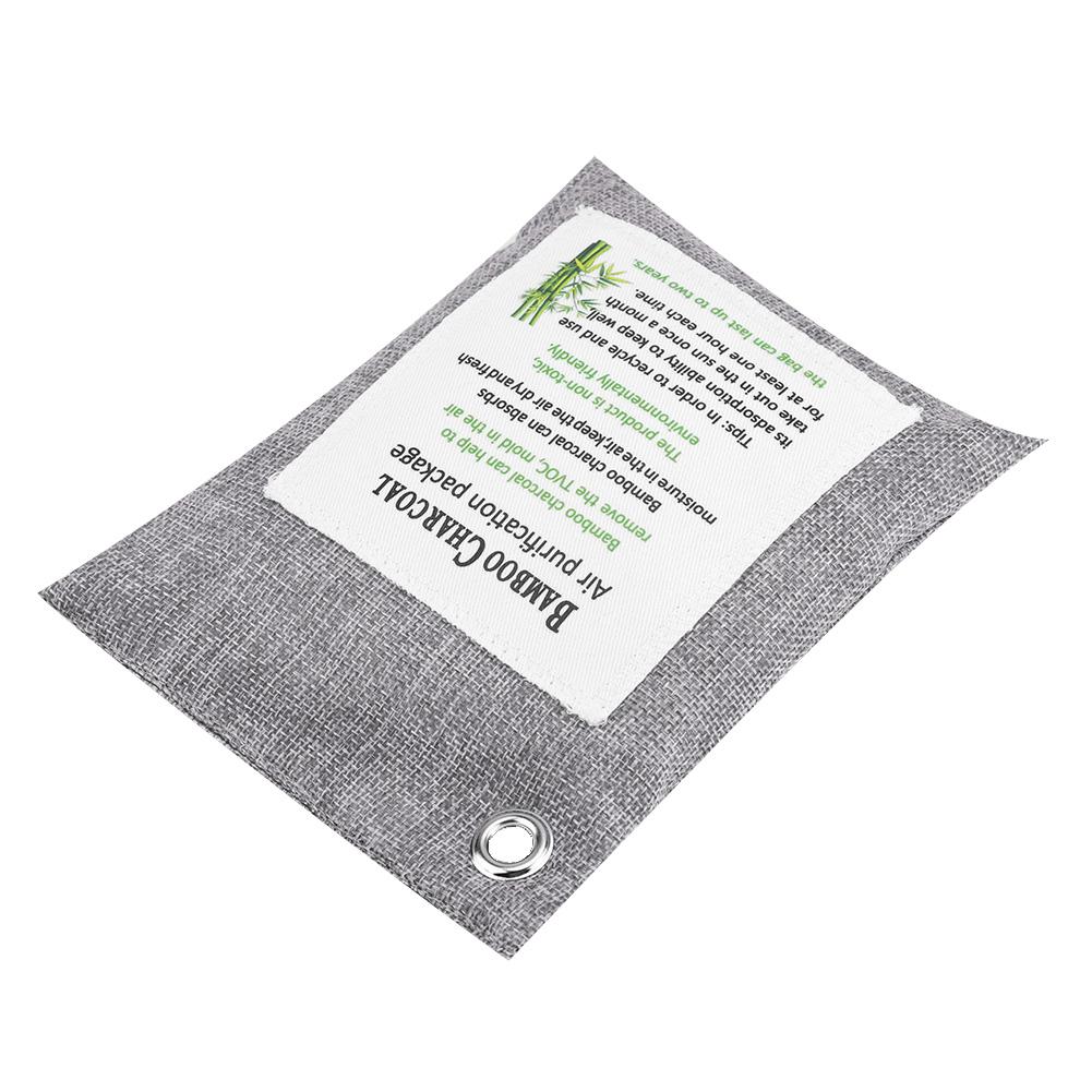 8 Couleurs   Sac Purifiant Charbon Actif Bambou Purificateur d'Odeur Désodorisant Voiture Gris