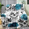 Skull pattern flannel blanket home decoration blanket office lunch break blanket