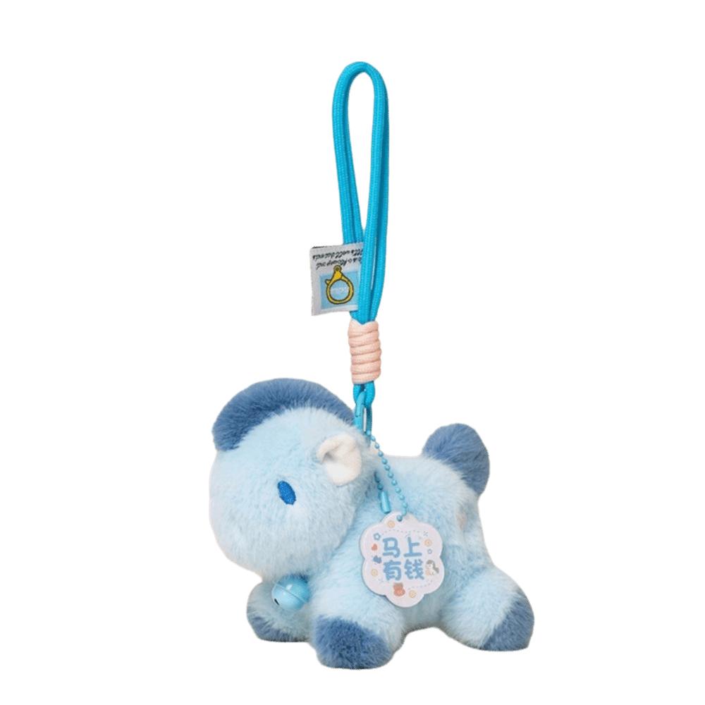 Multiple Colors Horse Pendant Keychain Lifelike Animal Kawaii Style Horse Keychain Soft Material Mini Stuffed Doll Friend Gift