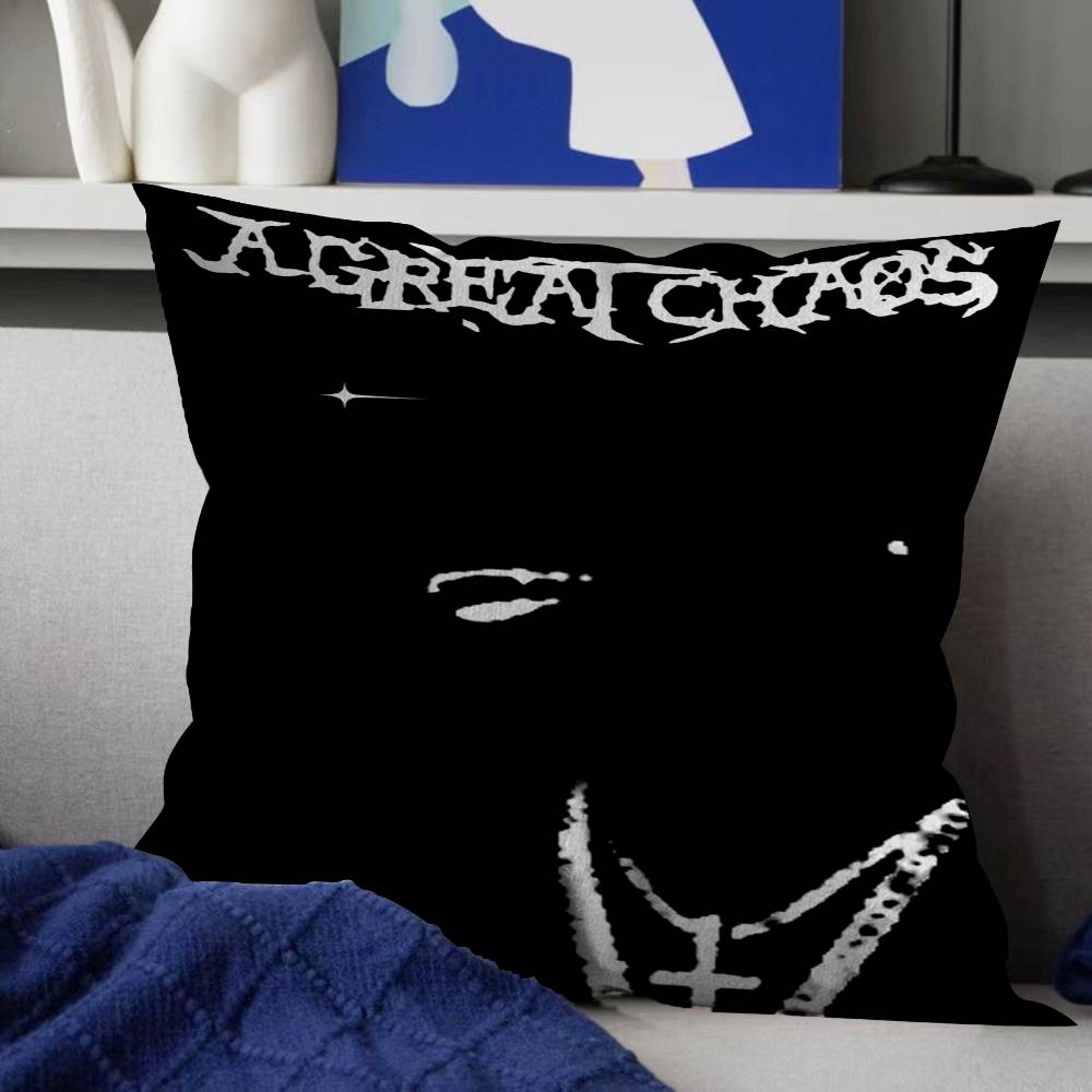 Pop Singer Ken Carson A Great Chaos Personalized Pillow Cover Kids Bedroom Wild Party Decor Pillowcase Kid Birthday Shower Gift