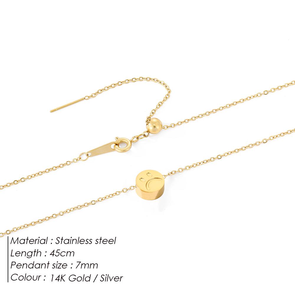 EMANCO Simple Temperament Round Pendant Fashion Classic Design High Quality Stainless Steel Necklace Ladies
