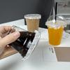 Disposable Transparent PET Cold Drink Cups with Lid for Milk Tea, Coffee, Homemade Beverages, or Lemon Tea