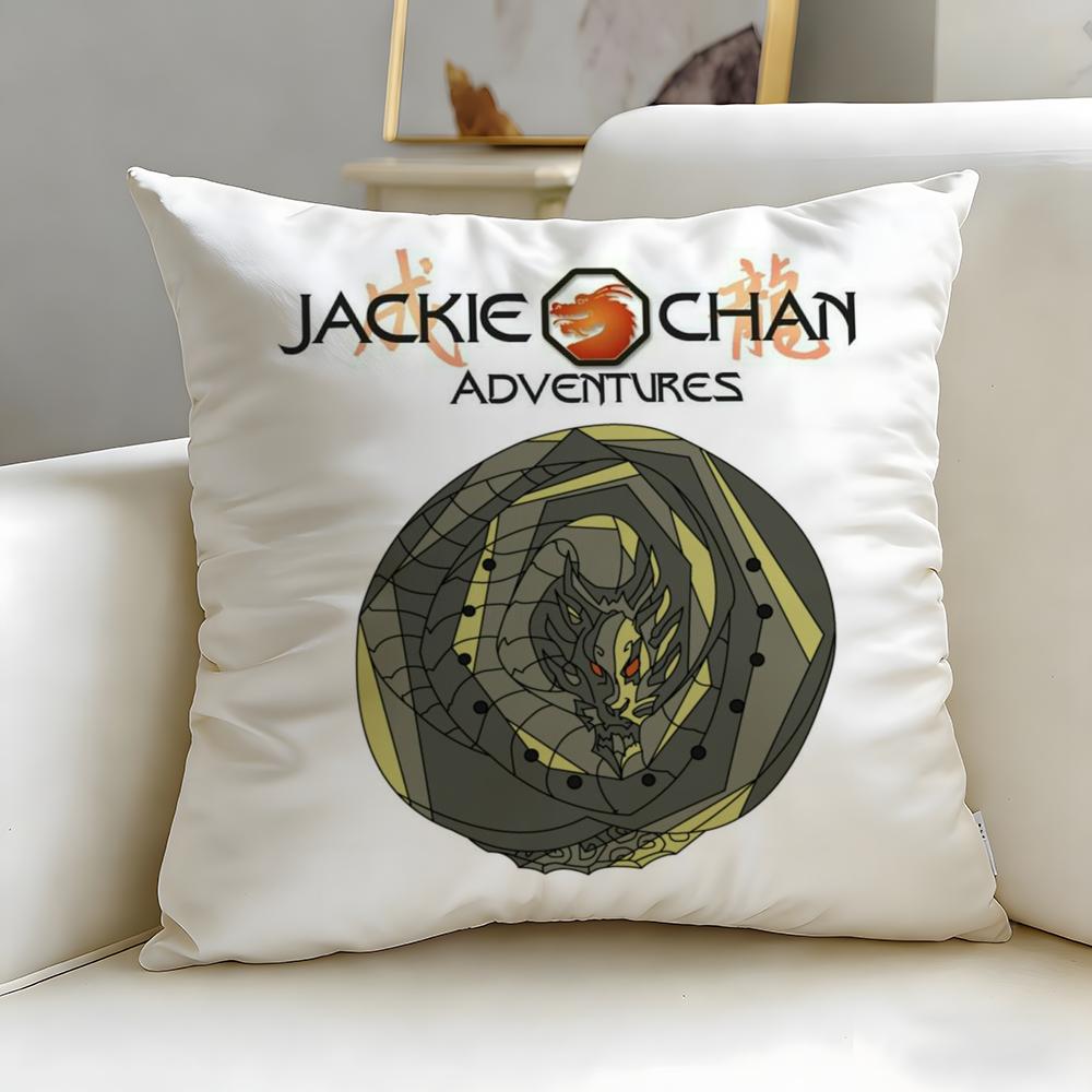 Stylish Jjackie Chan Adventuresew Cushion Cover Soft EasyWash Pillow Case Versatile for Couch Bed Travel and Office