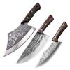 Carbon Steel Kitchen Knives Wooden Handle Cleaver Slicing Knife Hand Forged Blade Butcher Boning Knife Wood Handle Chef Knife