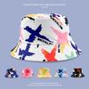 Graffiti Sided Double Fisherman Hat Printed Tie Dye Bucket Cap Sunshade Outdoor