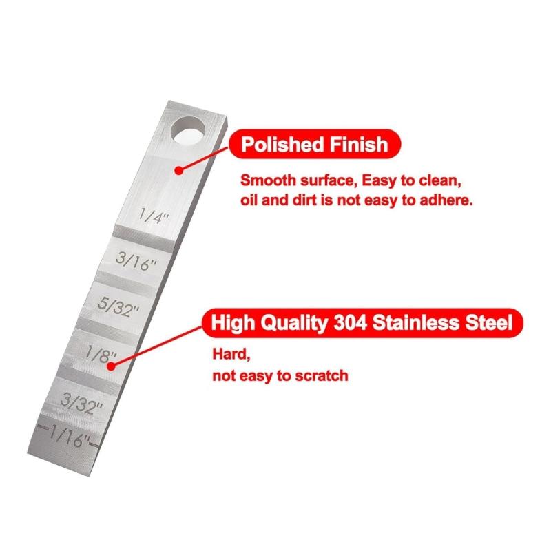 Corrosion Resistant Stainless Steel Tube Pipe Gaps Calibrator With Multiple Scale Wedge Design For Engineers And Technicians