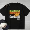 Garfield "Parallel Universe" Layered Color Letter Print Short Sleeve T-Shirt, American Streetwear Heavyweight Cotton Loose Fit Oversized Couple Top