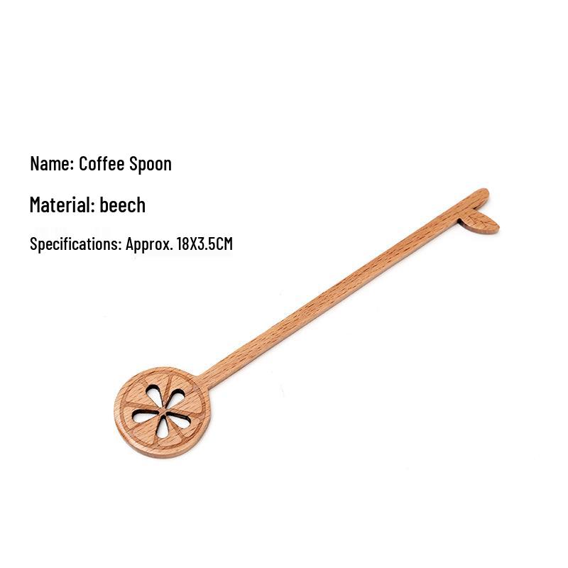 Japanese Beech Wood Honey & Coffee Stirring Spoon - Creative Lemon Design