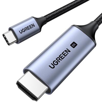 Καλώδιο Μετατροπής UGREEN USB Type C σε HDMI Μονόδρομη Επικοινωνία Συμπεριλαμβανομένου DP Alt 48Gbps Συμβατό με MacBook 2M [Υποστηρίζει 8K@60Hz / 4K@240Hz /