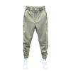 Pantalones informales para hombre, cintura elástica, botones, bragueta, pantalones largos, bolsillos, cierre de Color sólido, puños de cinta, pantalones de estilo deportivo de tenis