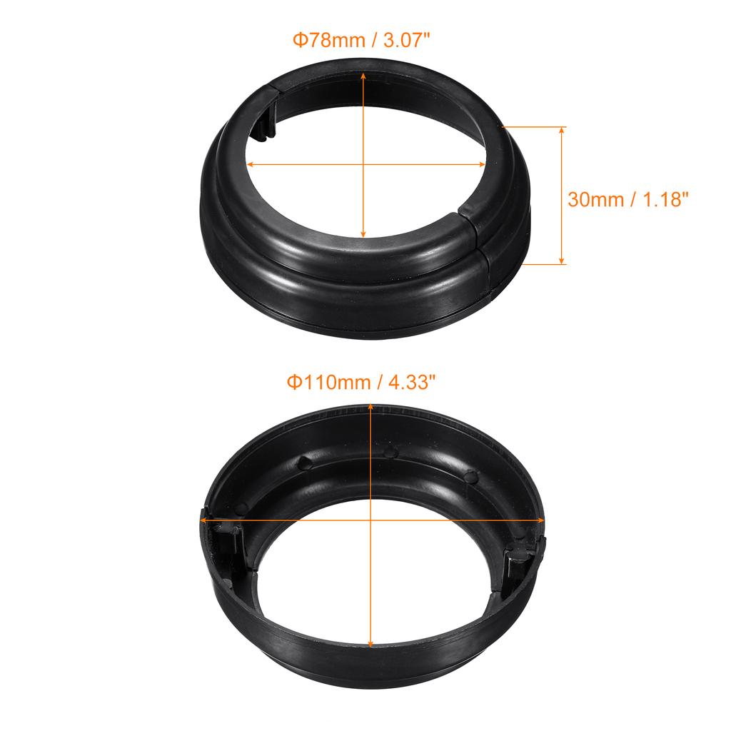 2/4pcs Post Skirt 78mm/3.07" Plastic Split Style Post Base Cover Trim Skirt for Fence Stair Handrail Railing Porch