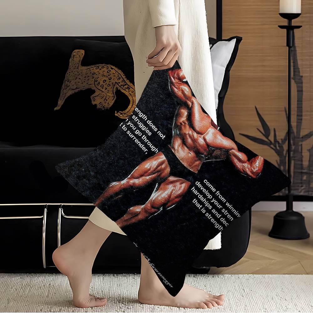 Bodybuilding King-Arnold pillow cover sofa cushion cover home room decoration children gift