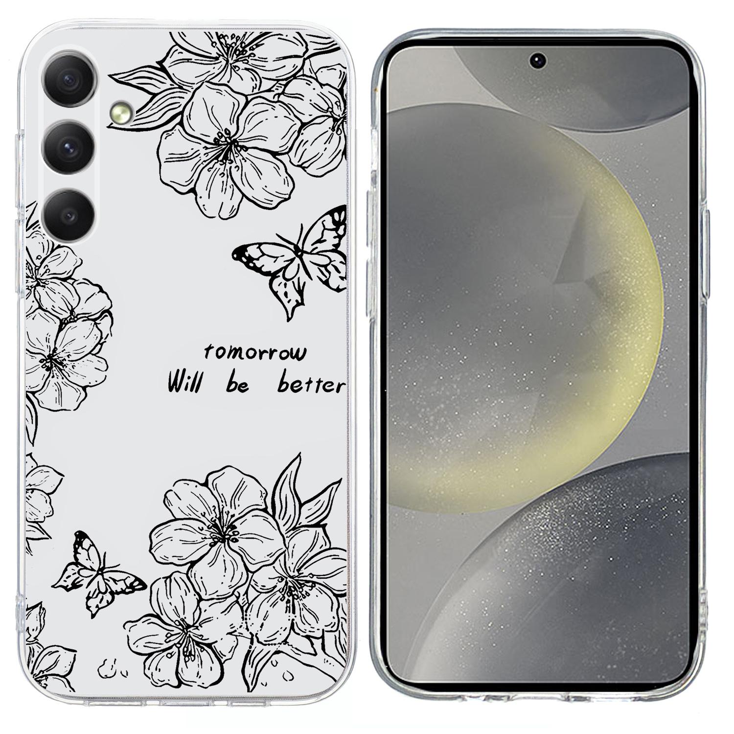 

Для Samsung Galaxy S24+ Чехол с рисунком Печать Ударопрочный Мягкий ТПУ Чехол для телефона E