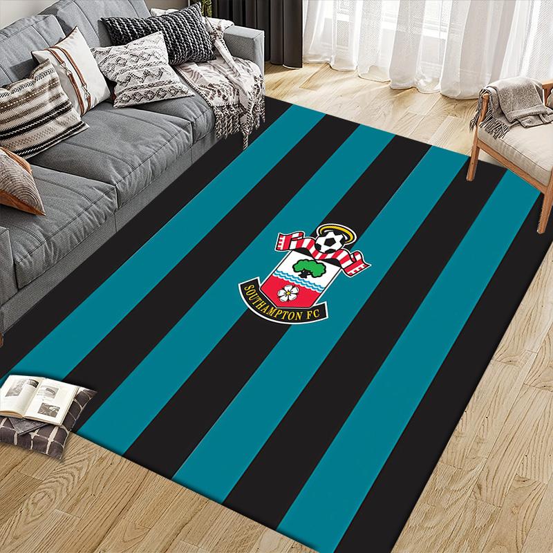 Southampton FC2 Flannel Pattern Square Carpet,Area Rug,Carpet Rug for Living Room Bedroom Sofa Playroom Decor,Non-slip Floor Mat