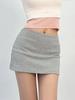 Damen Minirock Grau Niedrige Taille Slim Fit Paket Hüfte Shorts Rock Y2k Sexy Stil Kleidung Frühling Sommer