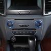 2Pcs Volume CD Switch Knob Ring Cap Cover Trim Blue For Ford Ranger 15-18