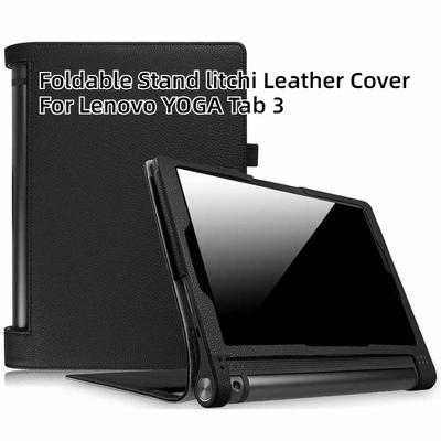 Funda Für Lenovo YOGA Tab 3 10,1 YT-X50F Fall Faltbare Stand Litschi Leder Abdeckung Tablet Fall