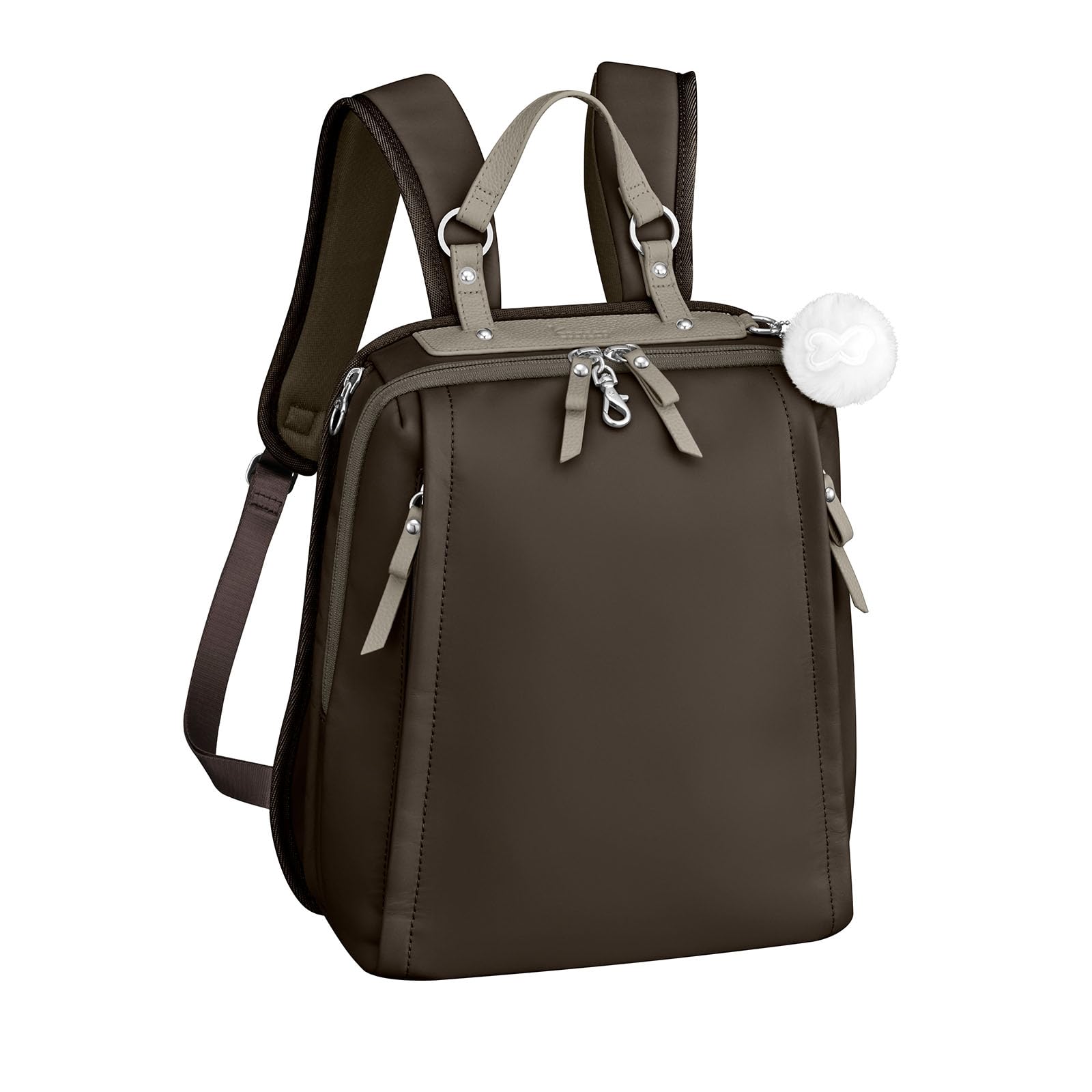 

Rucksack PJ Premium Leather 3 Brown H31 x W26 x D10cm [Kanana Project] No.17361 Women s коричневий