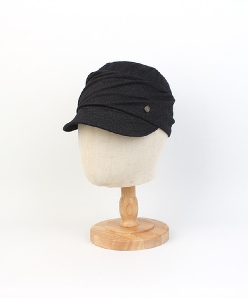 Yunibeosyeolkemiseuteuli Wire Wrinkle Poly Black Marine Cap