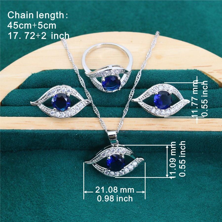 Luxe European and N Style Jewelry Set with Zircon Inlay Earrings Rings Bracelets and Necklaces