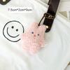 Korean Cute Bear Head Doll Keyring & Name Tag Pendant for Kids' Backpacks
