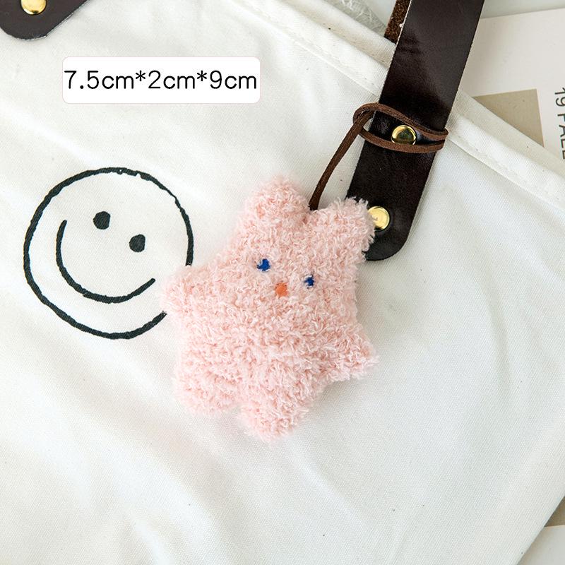 Korean Cute Bear Head Doll Keyring & Name Tag Pendant for Kids' Backpacks