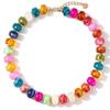 1Pcs Chunky Summer Beach Statement Jewelry Gifts Boho Colorful Acrylic Beaded Choker Necklace For Women